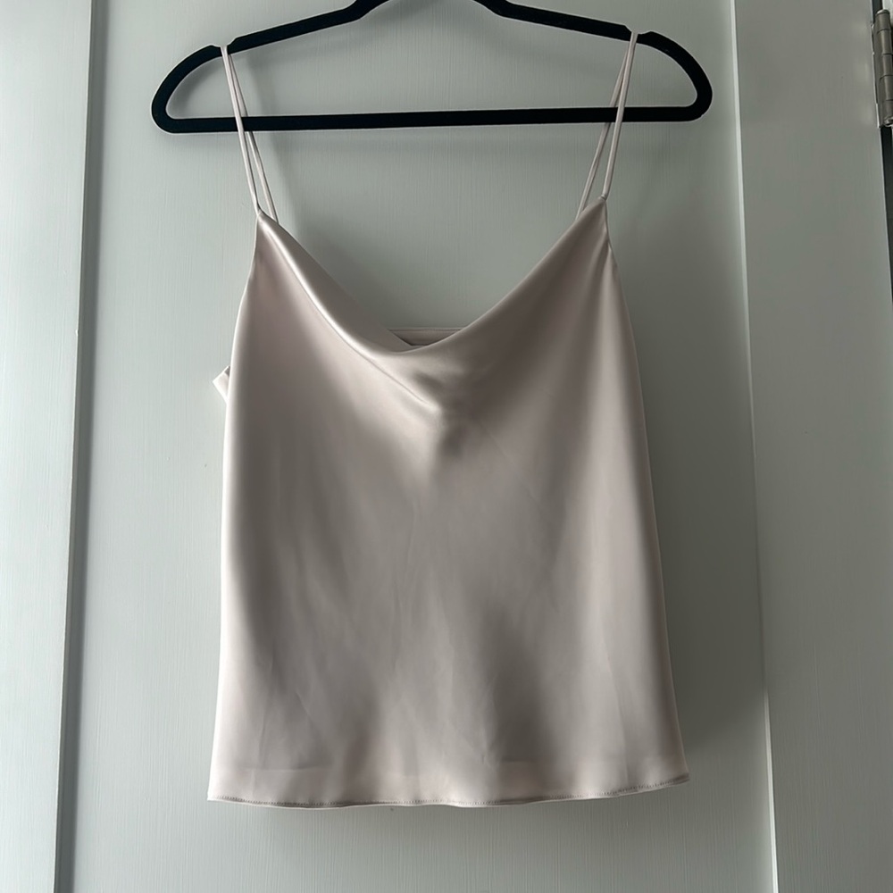 Cowl neck satin blouse